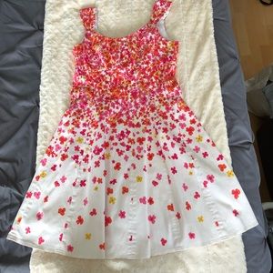 EUC-Dressbarn Floral White Sleeveless Dress Size8P